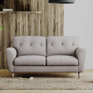 An Image of Sven Tonal Weave 2 Seater Sofa Grey