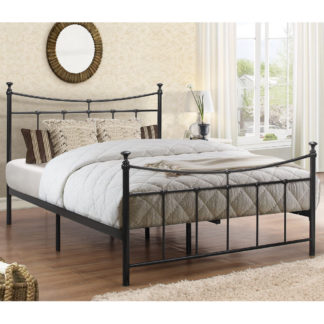 An Image of Emily Black Metal Bed Frame - 4ft Small Double