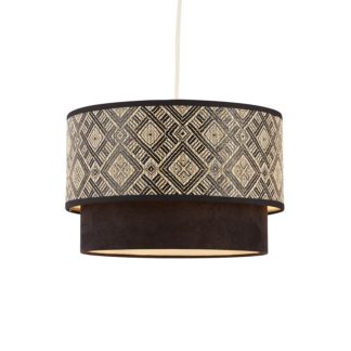 An Image of Harper Two Tier Easy-Fit Light Shade - Black