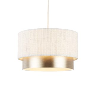 An Image of Amelie Two Tier Easy-Fit Light Shade - Champagne