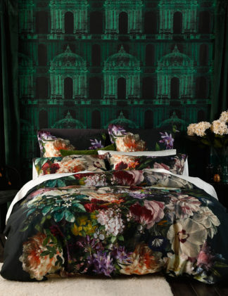An Image of Mm Linen Sateen Flori Bedding Set