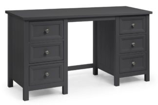 An Image of Maine Anthracite Wooden Double Pedestial Dressing Table