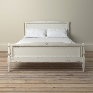 An Image of Willis & Gambier Atelier White Wooden High Foot End Bed Frame - 5FT King Size