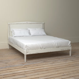 An Image of Willis & Gambier Atelier White Wooden Low Foot End Bed Frame - 4FT6 Double