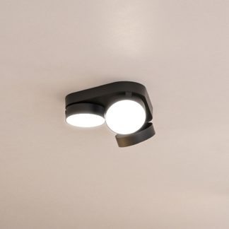 An Image of Lutec Stanos LED Indoor Ceiling Light with Lutec Connect Technology - Black - IP20