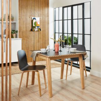 An Image of Elements Freja Square Dining Table Black