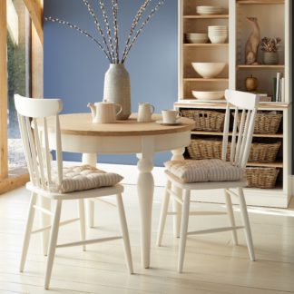 An Image of Churchgate 1 Round Table & 2 Ivory Chairs Ivory