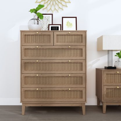 An Image of Alexander 6 Drawer Chest Wood (Brown)