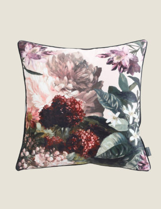 An Image of Mm Linen Velvet Fiorella Oversized Cushion