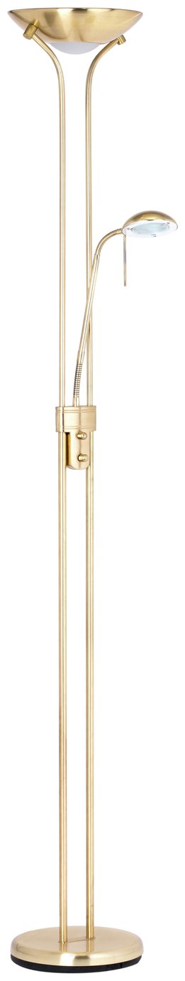 An Image of BHS Maria Floor Lamp - Brass
