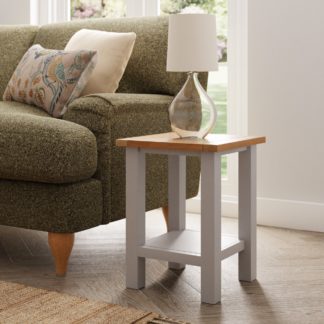 An Image of Bromley Lamp Table Grey Grey