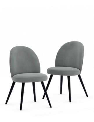 An Image of M&S Set of 2 Velvet Dining Chairs