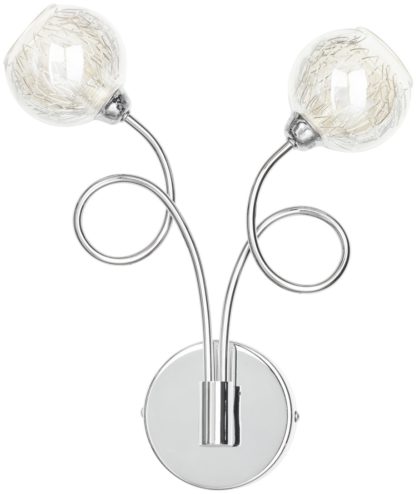 An Image of BHS Flora 3 Light Wall Light - Chrome