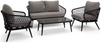 An Image of Argos Home Antigua 4 Seater Rattan Garden Sofa Set - Grey