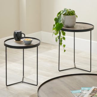 An Image of Pacific Brooke Nest of Side Tables, Iron Brown Brown