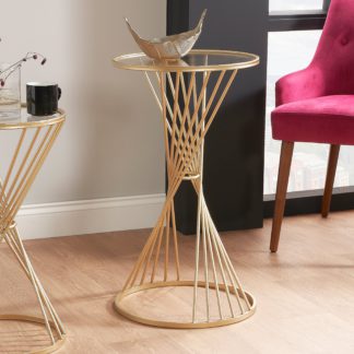 An Image of Pacific Liberty Side Table, Iron & Glass Gold