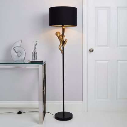 An Image of Odisha Monkey Floor Lamp Gold