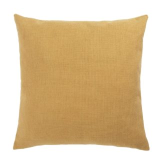 An Image of Habitat Basket Weave Cushion Cover - Mustard - 43x43cm