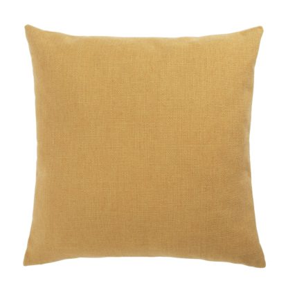 An Image of Habitat Basket Weave Cushion Cover - Mustard - 43x43cm