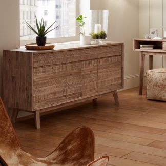 An Image of Pacific Kalmar Sideboard, Natural Acacia Natural