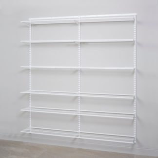 An Image of Elfa 2 Bay 12 Shelf Starter Kit 90x30cm White