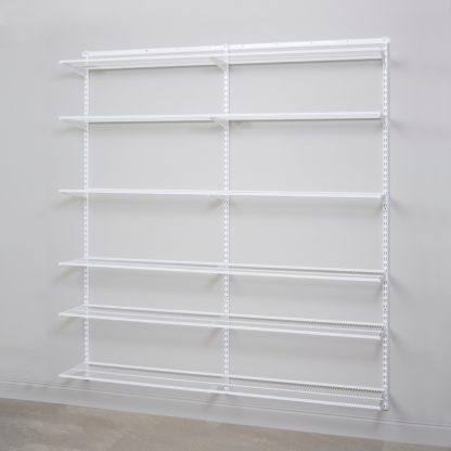 An Image of Elfa 2 Bay 12 Shelf Starter Kit 90x30cm White