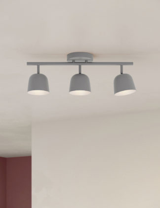 An Image of M&S Finn Scandi Metal 3 Flush Ceiling Light