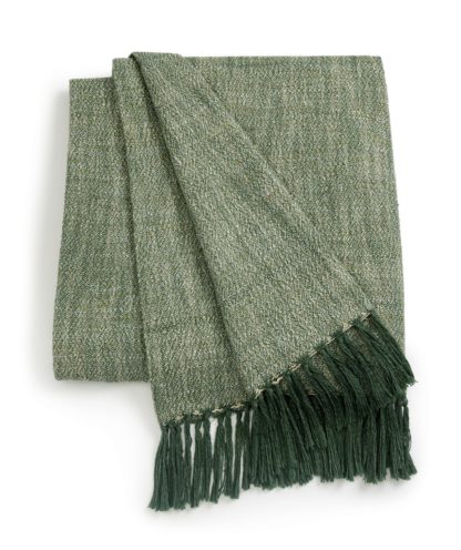 An Image of Habitat Recycled Throw - Green - 125x150cm