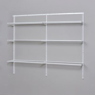 An Image of Elfa 2 Bay 6 Shelf Starter Kit 90x30cm White