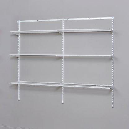 An Image of Elfa 2 Bay 6 Shelf Starter Kit 90x30cm White