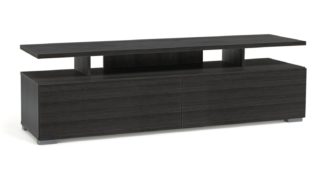 An Image of Habitat 2 Drawer TV Unit - Black Brown