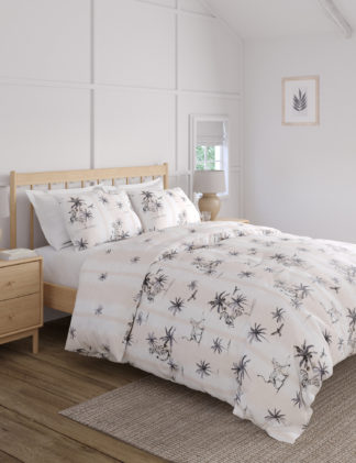 An Image of M&S Pure Cotton Jungle Stripe Bedding Set