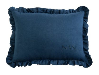 360907595a2c95a07a645abc5702628616f560a497c2fa76931a12fc59dc8756.jpg An Image of Argos Home Nan Cotton Cushion - Navy Blue - 35 x25cm