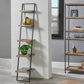 An Image of Pacific Gallery Lam Ladder Shelving Unit Natural