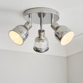 An Image of Issac 3 Light Semi Flush Ceiling Fitting Chrome