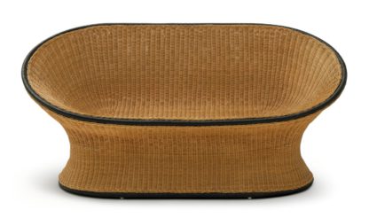 An Image of Habitat Koba 2 Seater Rattan Sofa - Natural