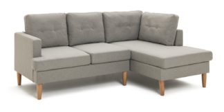 An Image of Habitat Joshua Self-Assembly Right Hand Corner Sofa - Grey