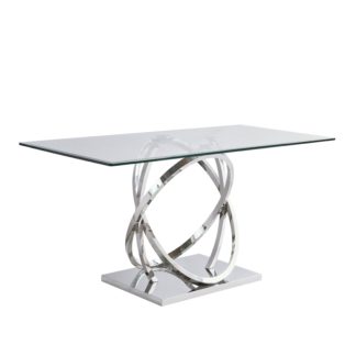An Image of Eloise Rectangular 8 Seater Dining Table Glass Clear