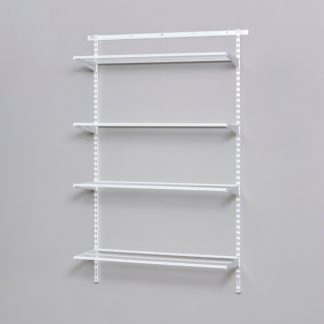 An Image of Elfa 4 Shelf Starter Kit 90x30cm White