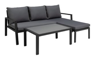 An Image of Argos Home Sitges 3 Seater Aluminium Garden Corner Sofa Set