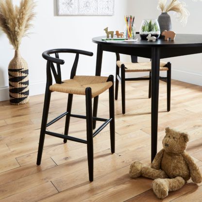 5a4e3fadc7f9ccdf32d55b3ef7123e59d2b10088864a6a3b4abfb1c1b7b82ae0.jpg An Image of Lara Junior Dining Chair Black
