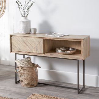 An Image of Pacific Marca 1 Drawer Dressing table, Natural Acacia Natural