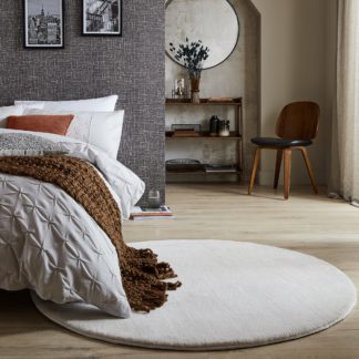 An Image of Softie Circle Rug Ivory