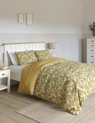 An Image of M&S Cotton Blend Daisy Print Bedding Set