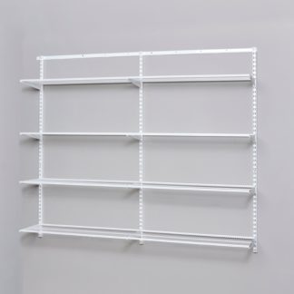 An Image of Elfa 2 Bay 8 Shelf Starter Kit 90x30cm White