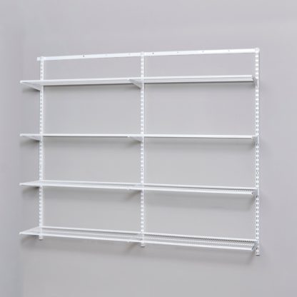 An Image of Elfa 2 Bay 8 Shelf Starter Kit 90x30cm White