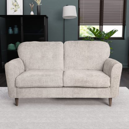 An Image of Sven Chunky Chenille 2 Seater Sofa Mushroom