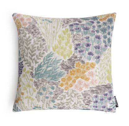 An Image of Habitat Floral Meadow Printed Cushion -Multicoloured-43x43cm