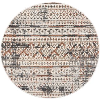 An Image of Spencer Flatweave Circle Rug Rust