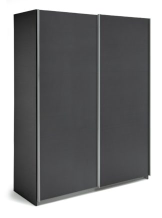 An Image of Habitat Holsted 2 Door Sliding Wardrobe - Anthracite